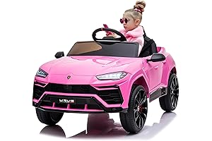 Lamborghini Car for Kids to Drive, Electric Ride On Car, Pink
