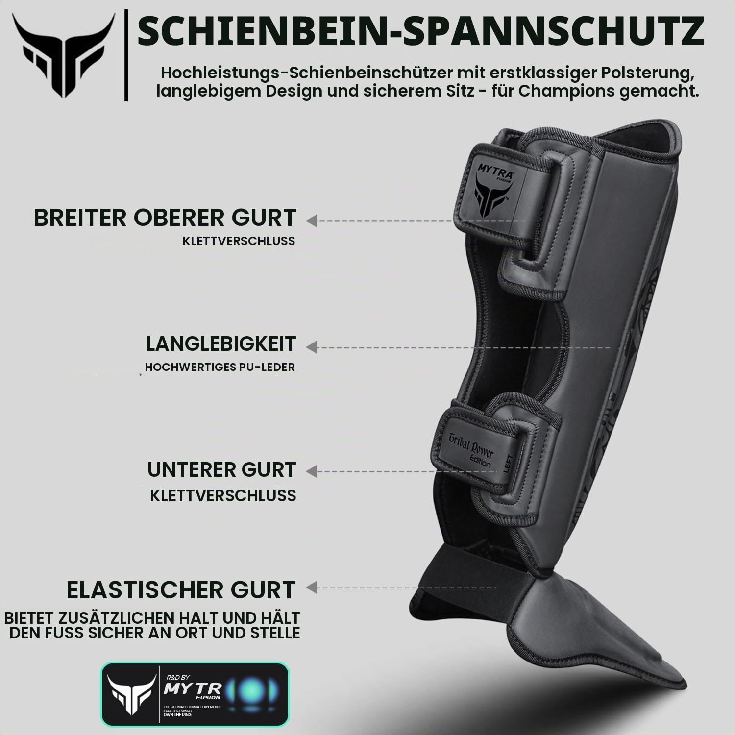 Boxing Schienbeinschoner Herren und Damen – Schienbein & Spannschutz mit Eva-Schaumpolsterung, verstellbaren Riemen & elastischen Fußbändern | schienbeinschoner Muay Thai & MMA