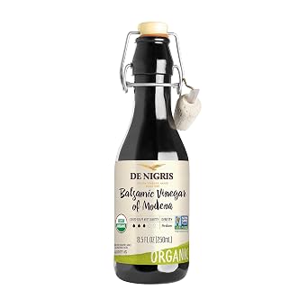 De Nigris Premium Organic Balsamic Vinegar Of Modena 55% Grape Must 8,5 Oz 250ml | Balsamic Vinegar From Modena Italy, Ideal For Hot Dishes | Balsamic Vinegar Aged | Balsamic Vinegar Organic