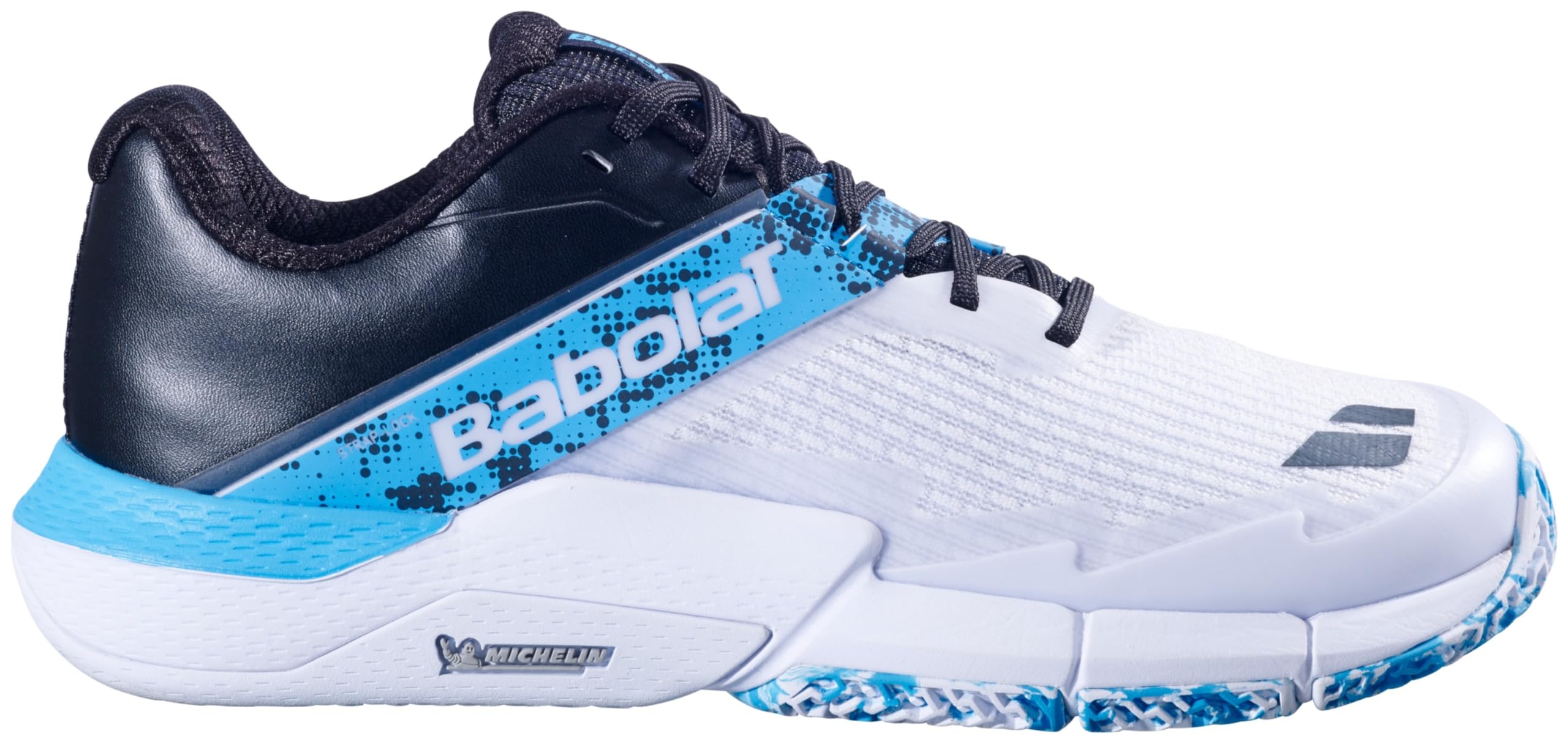 Babolat Men's Movea 2 Padel Shoes (White/Cyan Blue, US Footwear Size System, Adult, Men, Numeric, Medium, 11)