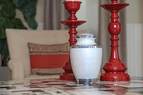 Miniatura 5 de Eternal Harmony Urna grande para cenizas, urna de cremación masculina y femenina para cenizas humanas con acabados elegantes, sello seguro y bolsa