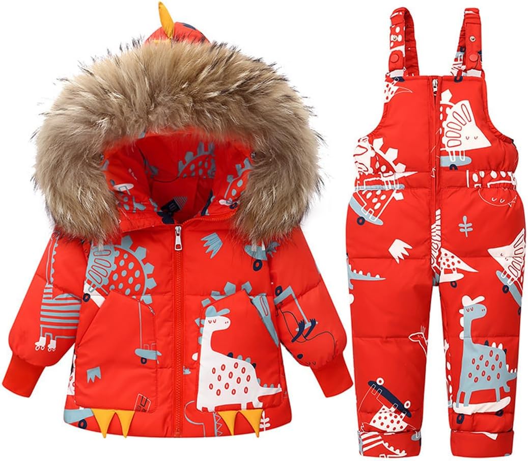 ACURYX - Combinaison Neige Bébé 2 Pièces (Manteau + Pantalon) Avec Chapeau - Hiver Enfant Fille/Garçon
