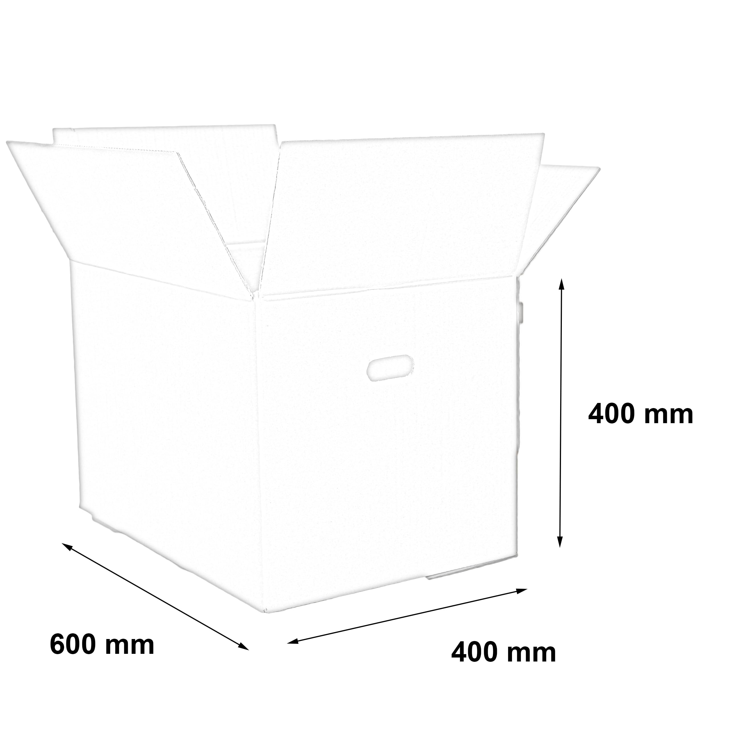 20 Stück Faltkarton 600x400x400 mm Außenmaß Versandkarton E-commerce Karton 1-Wellig 400G Braun Kartonage Verpackung Postkarton Versandschachtel Paket Päckchen
