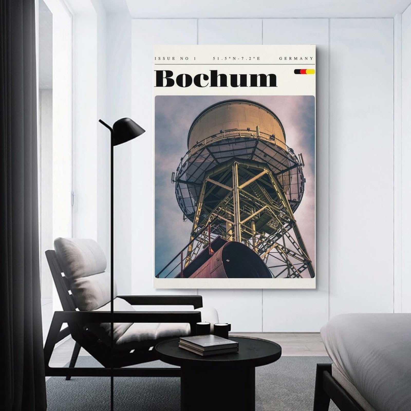 Junmoney Wall Decor Canvas Print Bochum Germany Travel Art, 20x30inch(50x75cm), for Bedroom Walls, Guest Spaces Or Lounges, Decorative Wall Art for Cosy Rooms