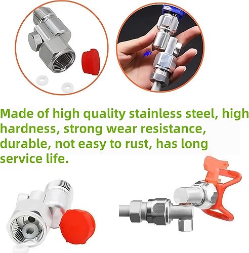 Miniatura 4 de 2 unids 235486 78 pulgadas rosca junta giratoria se adapta a pistola pulverizadora de pintura sin aire