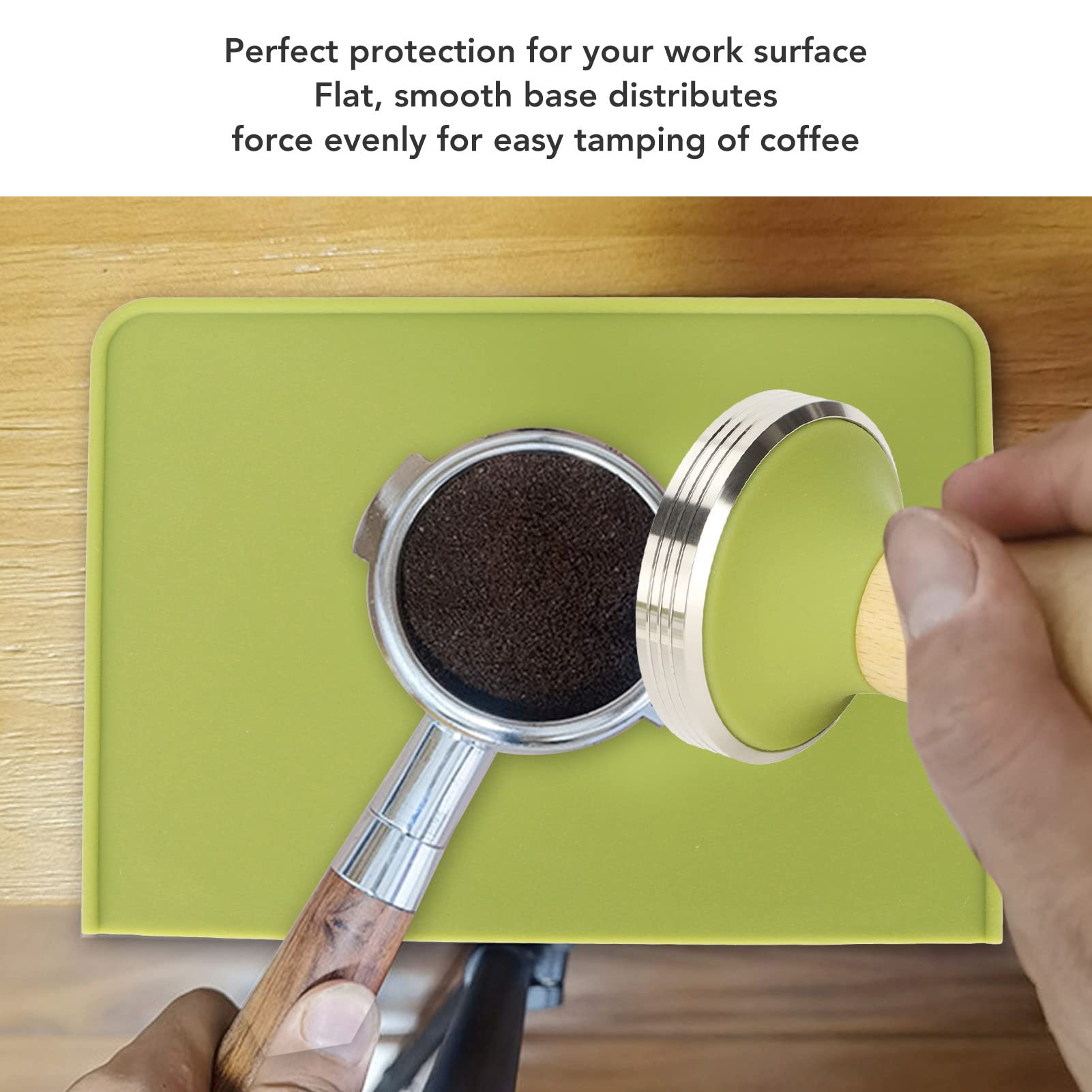 DAUZ Alfombrilla Anti-café, Práctica Alfombrilla Anti-café de Silicona de Calidad Alimentaria para Uso Doméstico (Tamper de 51 mm/2,01 pulg.)