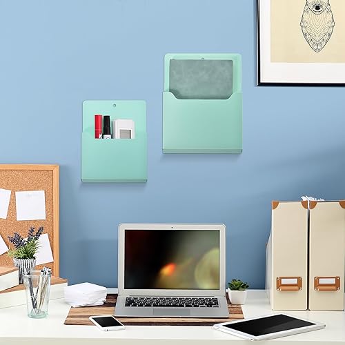 Miniatura 5 de uxcell Paquete de 6 soportes magnéticos para archivos, organizador magnético de archivos de pared adecuado para refrigerador, gabinetes, revistas,