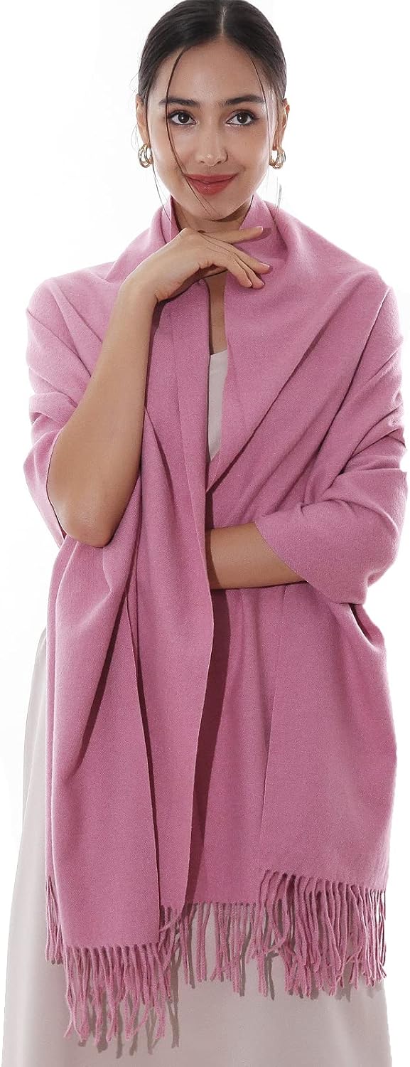 RIIQIICHY Winter Scarfs for Women Pashmina Shawls Wraps for Evening Dresses Large Warm Soft Scarves - Image 2