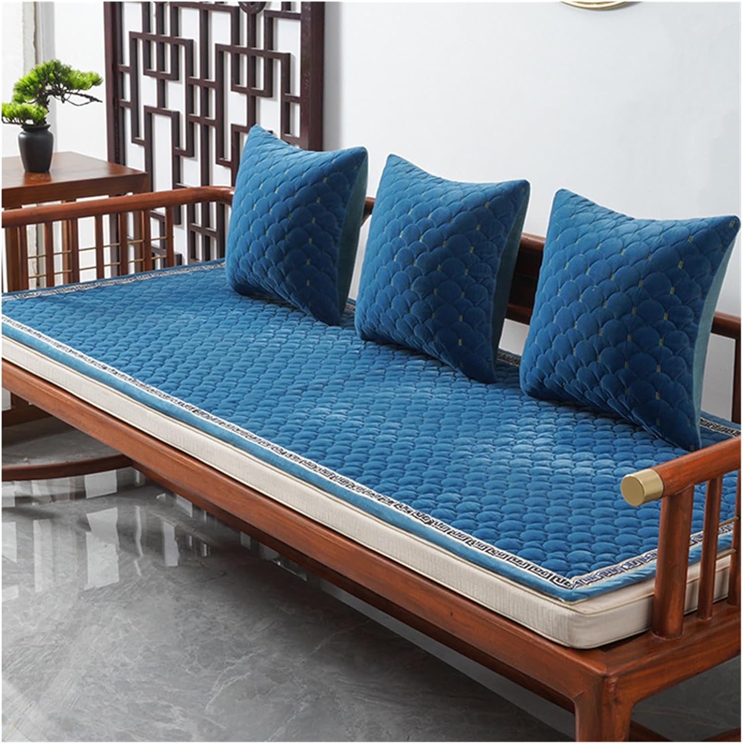 Bed Cushion Cushion is Not Easy to Slip Cover Cloth Sofa Cushion Four Seasons Universal Chinese Sofa Cover(70 * 210cm)