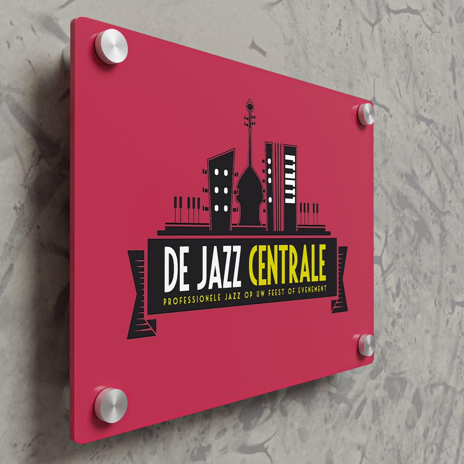 Gruppo Veneziano - targa in plexiglass personalizzata - targa fuoriporta in plexiglass 3mm personalizzata - in dotazione distanziali per il montaggio - 100% made in italy