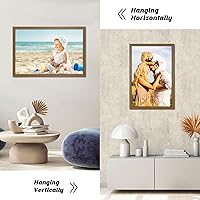 Vista 101 de Dark Brown 12x18 Frame Set of 3 - Rustic Woodgrain 12 x 18 Poster Frame with Plexiglass for Wall Gallery Display, 12x18 Picture Frame for Puzzles