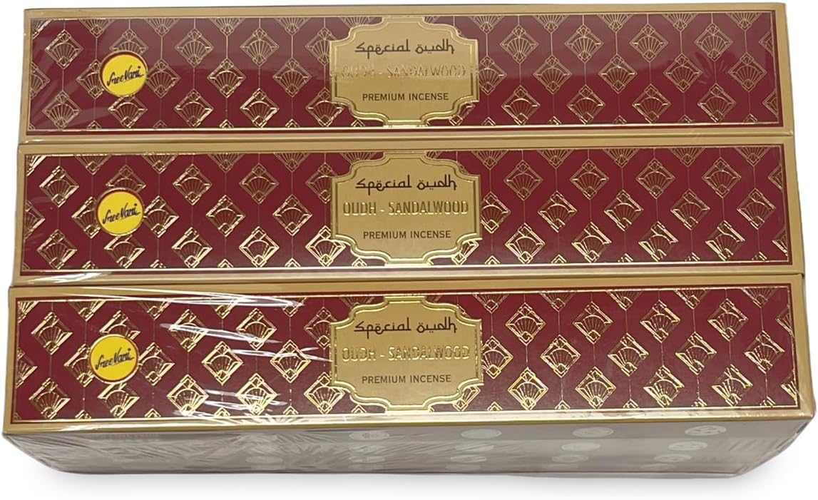 SreeVani Premium Oudh Special Masala Incense Sticks Gift Box for 12 Packs (Oudh)