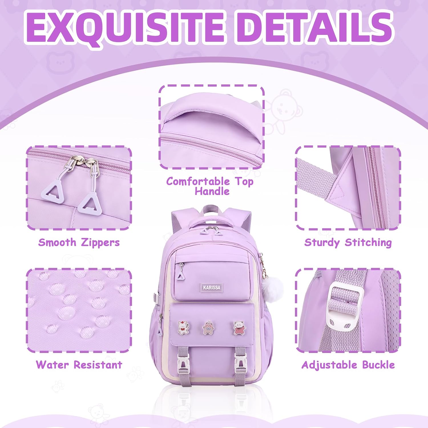 Pig Pig Girl Girls Backpack Kids