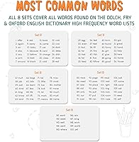 Vista 2 de merka Tarjetas flash de palabras a la vista 150 tarjetas, juego B frituras de palabras y vocabulario para lectura de primer grado