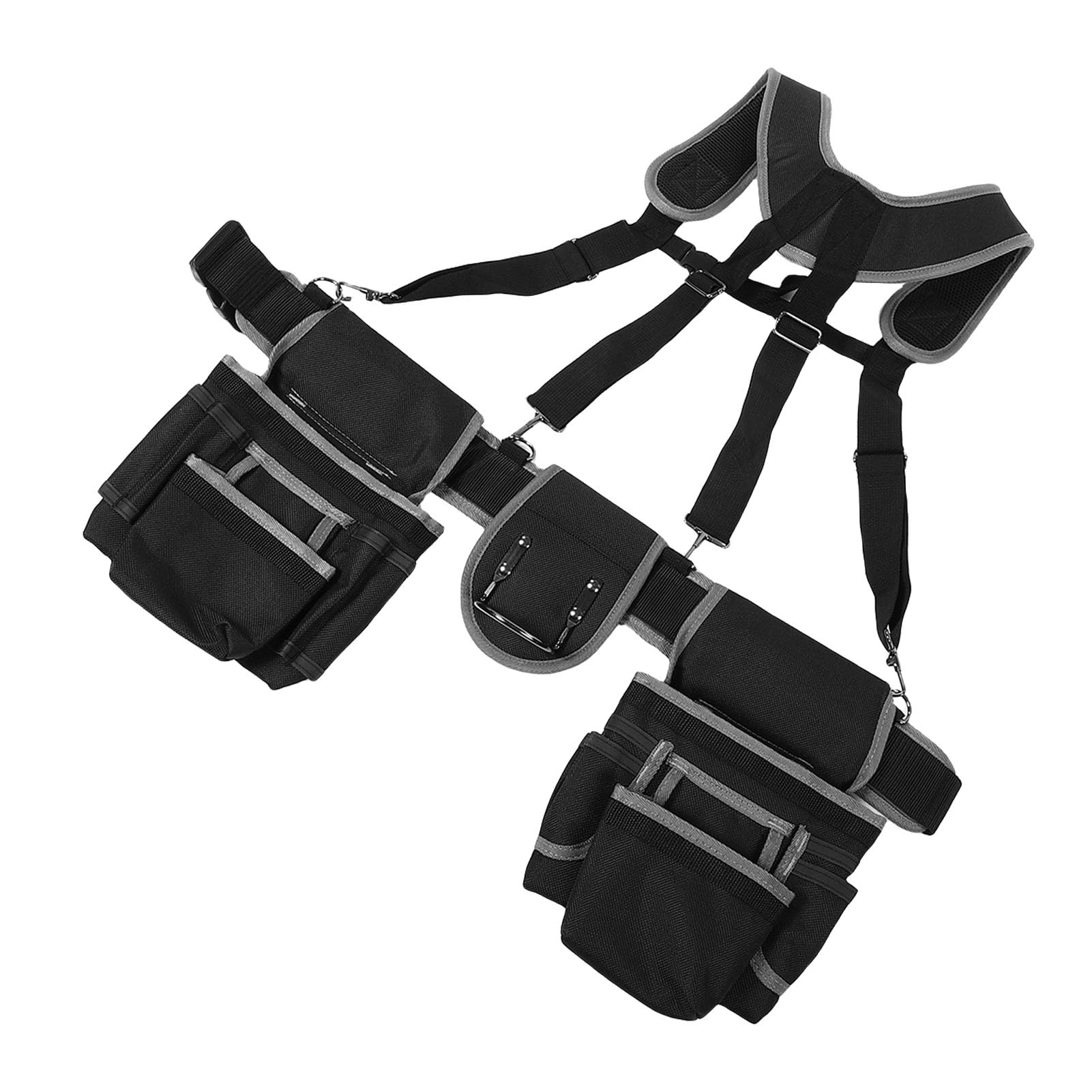 Fafeicy Ceinture à Outils avec Bretelles, Organisateur Réglable en Tissu Oxford Robuste pour électriciens et Charpentiers