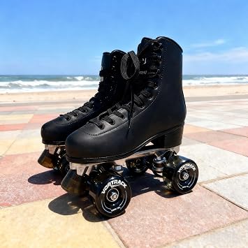 78A Quad Roller Skate Wheels 8 Pack 58x32mm with ABEC-9 Bearings Installed - Smooth Quiet Urethane Wheels for Indoor Outdoor Double Row Roller Skating, Replacement Accessories