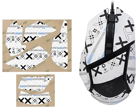 For Razer Mouse Grip Tape for Razer Basilisk V3 / V3 Pro NOUKAJU Razer Razer Razer Basilisk V3 / V3 Pro Gaming Mouse, Anti-Slip Grip Tape, Ultra Thin, Super Absorbent, Anti-Slip Tape for Gaming Mouse White