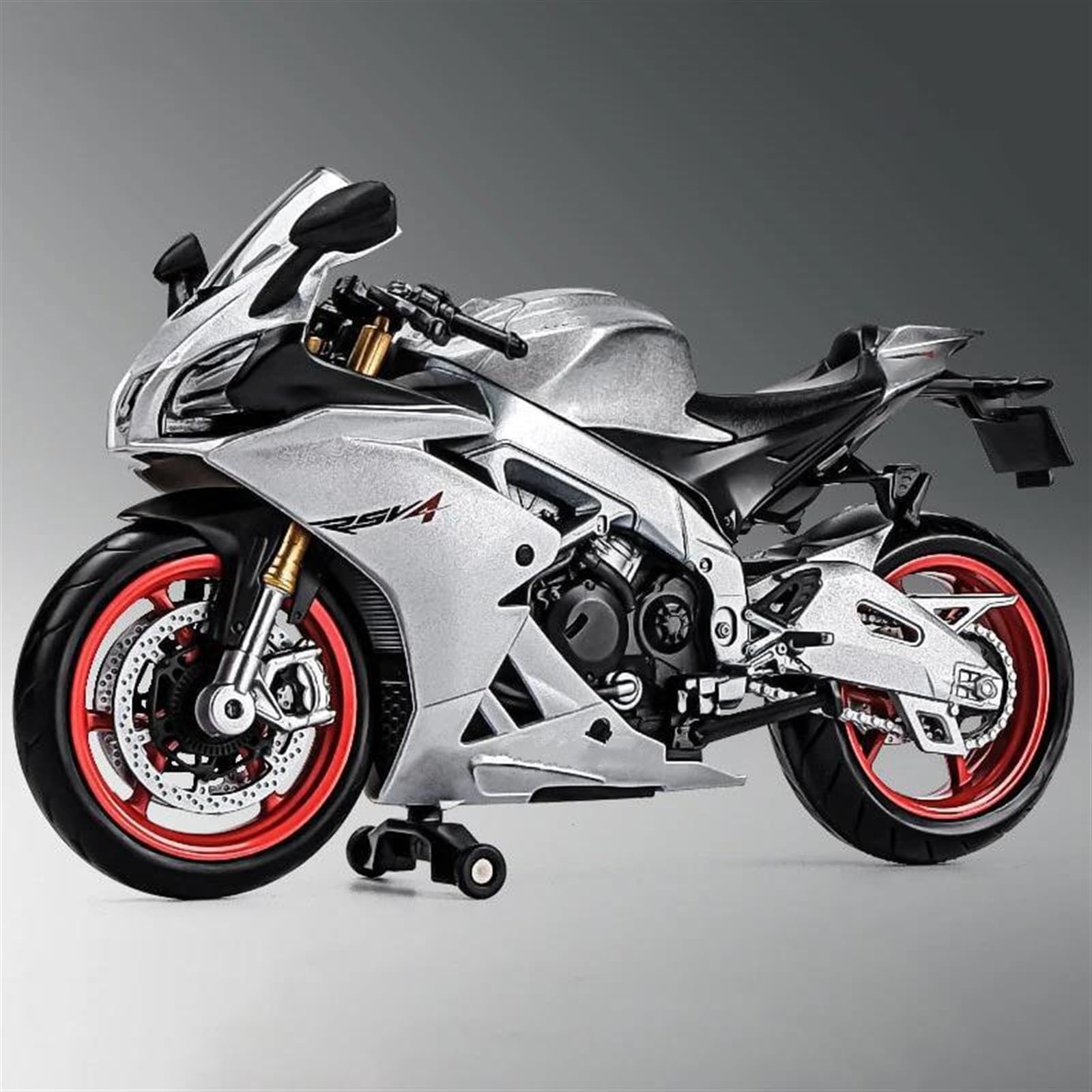 SEYXF Motorbike Toy 1/12 for Aprilia RSV4 RR1000 Motorcycle Model Simulation Alloy Toy(Silver no Box)