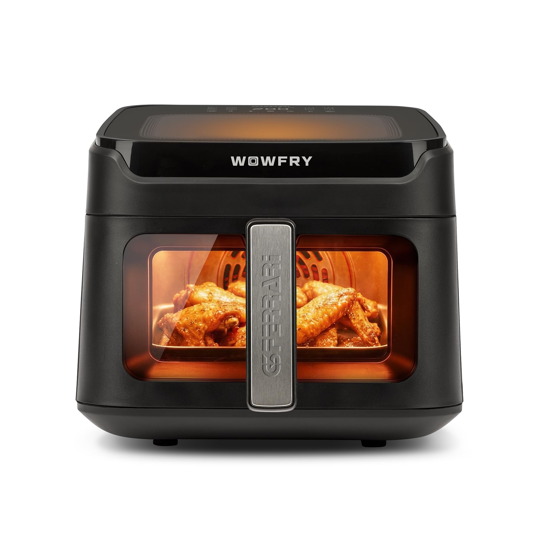 G3 Ferrari G10226 Wowfry frytkownica powietrzna, 7 l, 2 okna, czarna | 1700 W, wyświetlacz cyfrowy, 12 programów, pojemnik i taca, regulowany termostat (80°-200°C), 60 minut timera