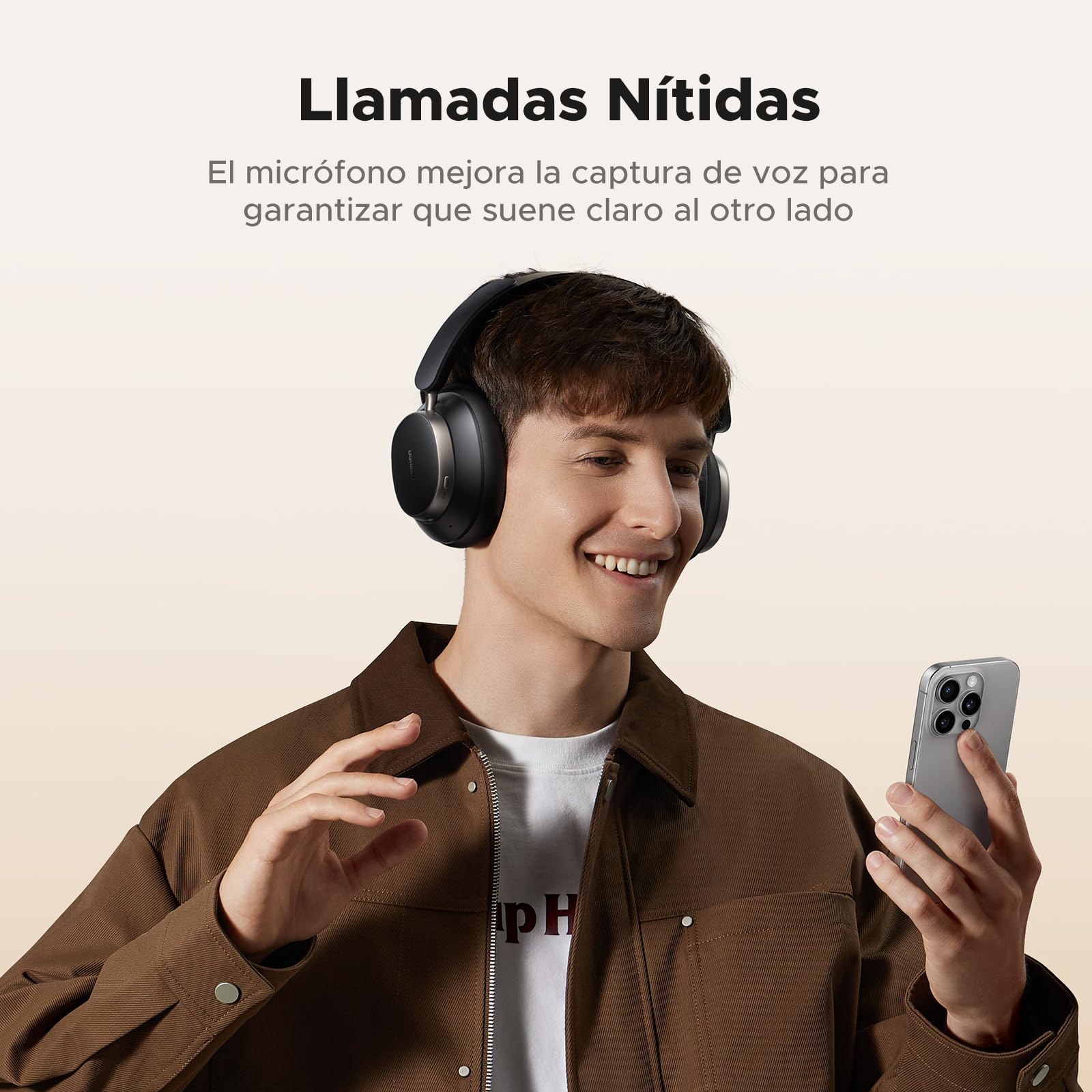 UGREEN Studio Pro Cascos Inalambricos Bluetooth ANC Adaptativa Híbrida 48dB | Hi-Res 120 Horas Auriculares Inalámbricos Bluetooth Supraaurales Cascos Cancelación Activa de Ruido Adaptativa Híbrida BT 6.0
