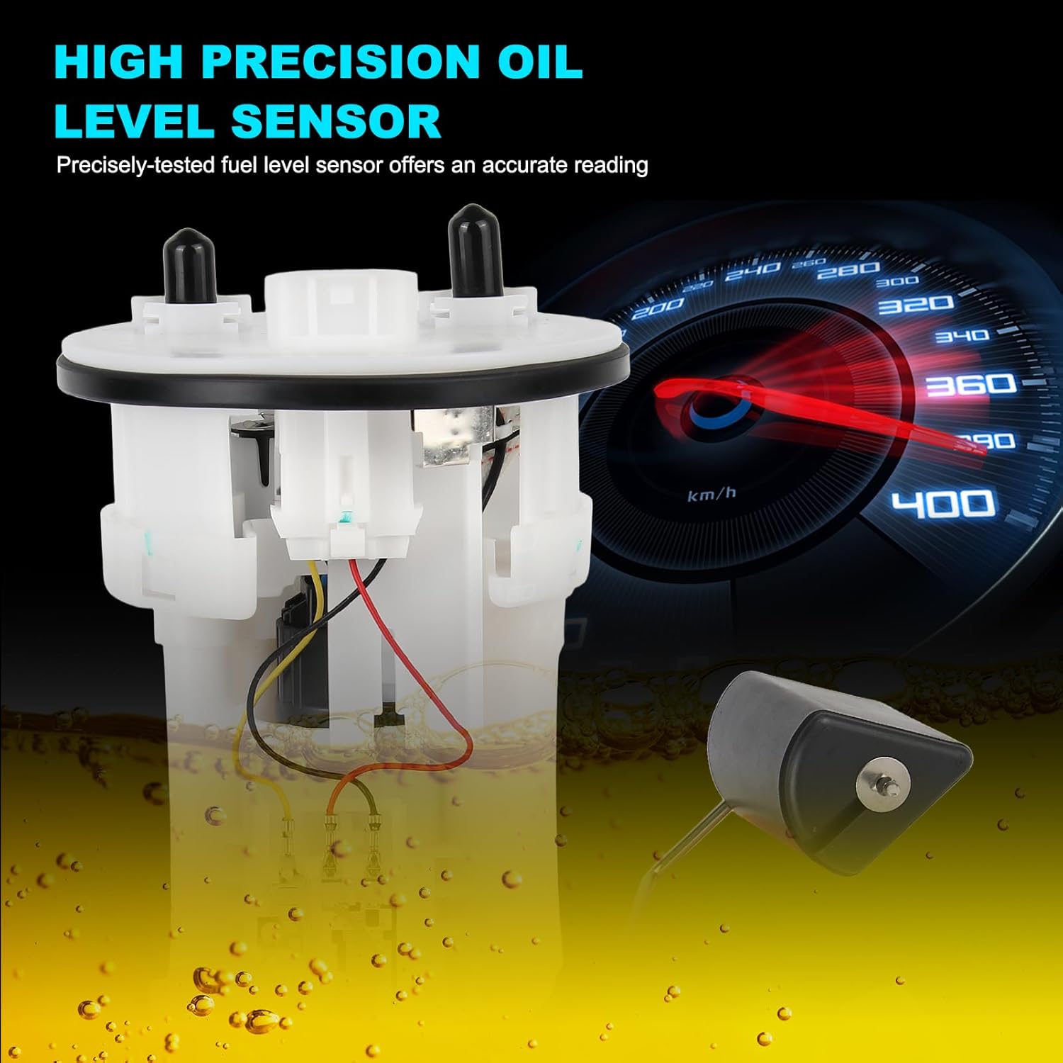 OTO-K Electric Fuel Pump Module Assembly Compatible with Toyota Camry 2004 2005 2006 2.4L 3.0L 3.3L, Fuel Pump Replace# SP9160M, 90159A0022, 7702406040, 232170C010, Dual Port with Pressure Sensor
