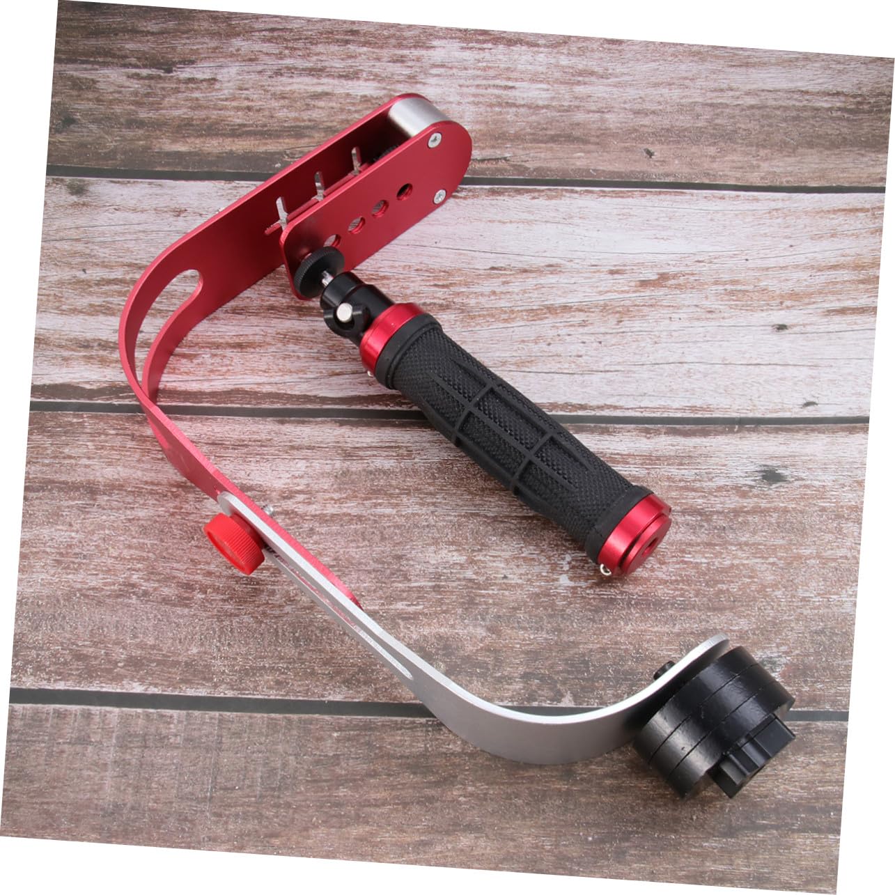 Stabilizzatore per Fotocamera Reflex in Lega di Alluminio Rosso | Dslr e Camera, Riprese a Bassa Angolazione e Viaggi, Supporto Manuale Movimento Fluido