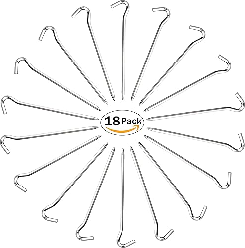 Miniatura 2 de Estacas de aluminio para tienda de campaña con gancho, estacas hexagonales de 7 pulgadas, estacas de jardín, estacas de camping para lanzar tienda