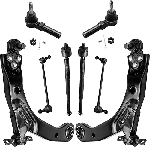Miniatura 211 de Detroit Axle - Kit de suspensión frontal de 8 piezas para Chevy Aveo Aveo5 Pontiac G3 Wave Wave5 Suzuki Swift+ 2 brazos de control inferiores con