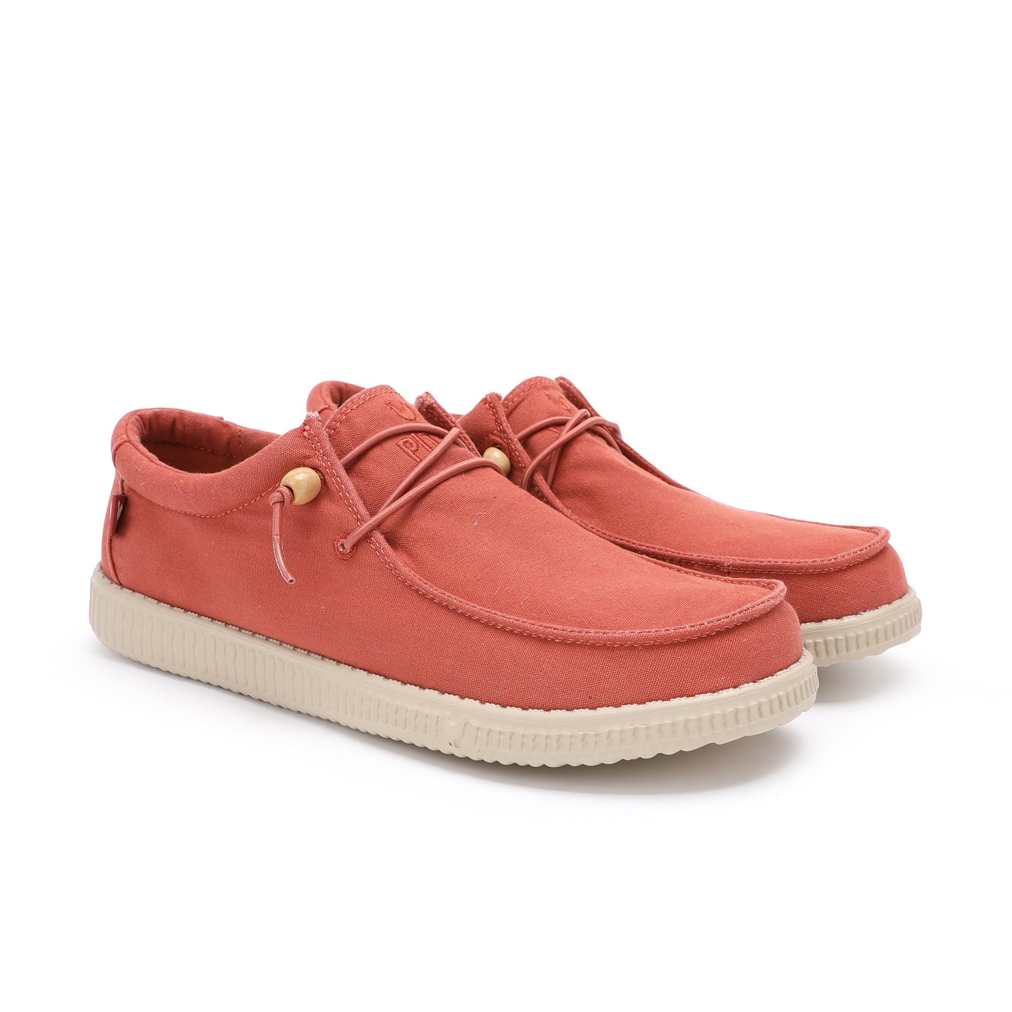 WALK IN PITAS | WP150 Washed | Mocasines de Hombre | Naranja 42 | Náuticos Casual |Zapatillas de Tela | Zapatos sin Cordones | Deportivas Casuales | Calzado de Walkinpitas