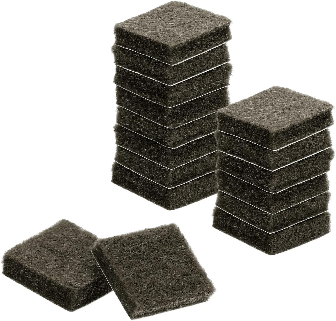 uxcell Felt Furniture Pads, 16Pcs 0.79" x 0.79" Adhesive Backed Felt Non-Slip Anti-Scratch Chair Leg Protectors for Protecting Hardwood Floor, Brown