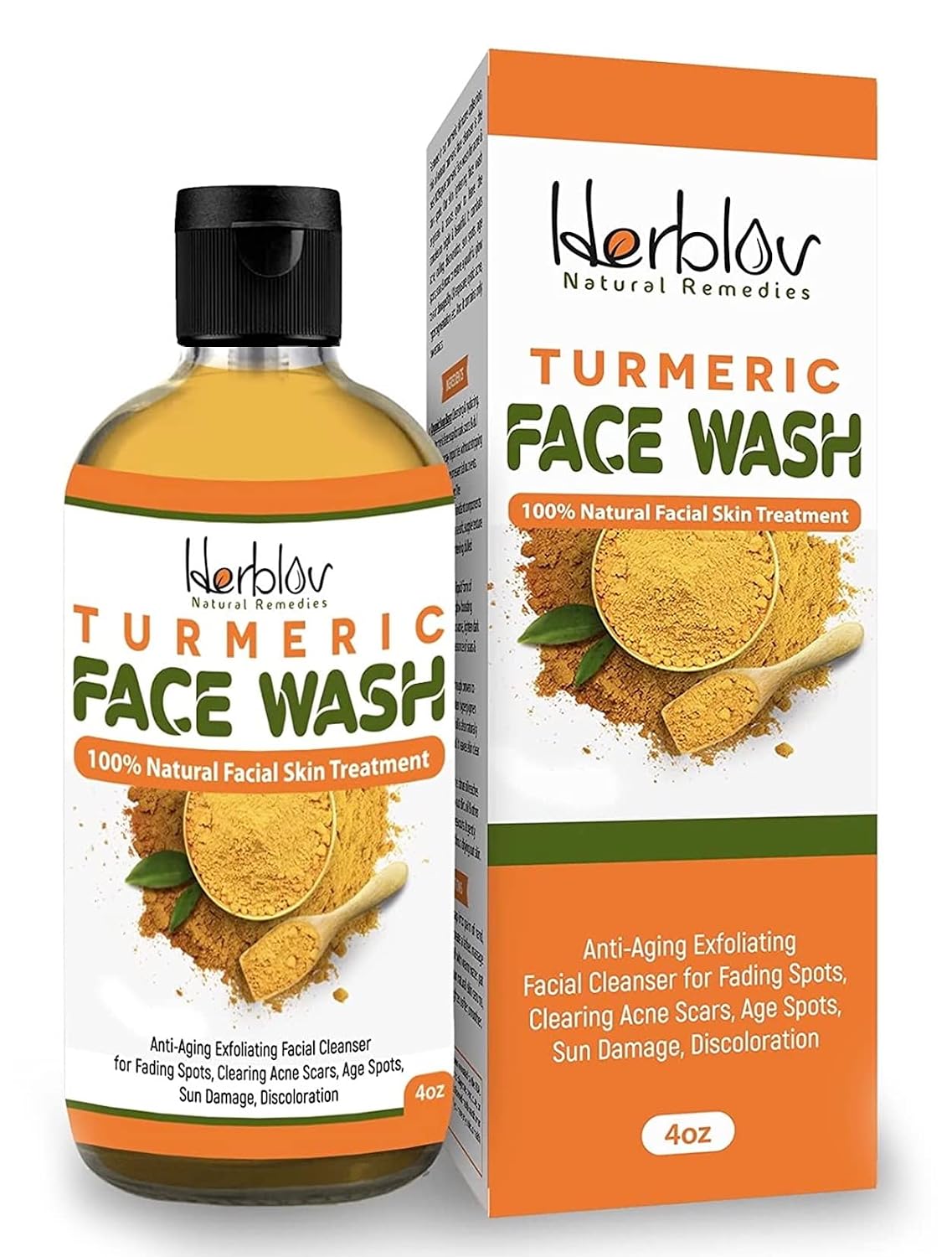 Herblov Turmeric Face Wash - Natural Anti-Aging Cleanser