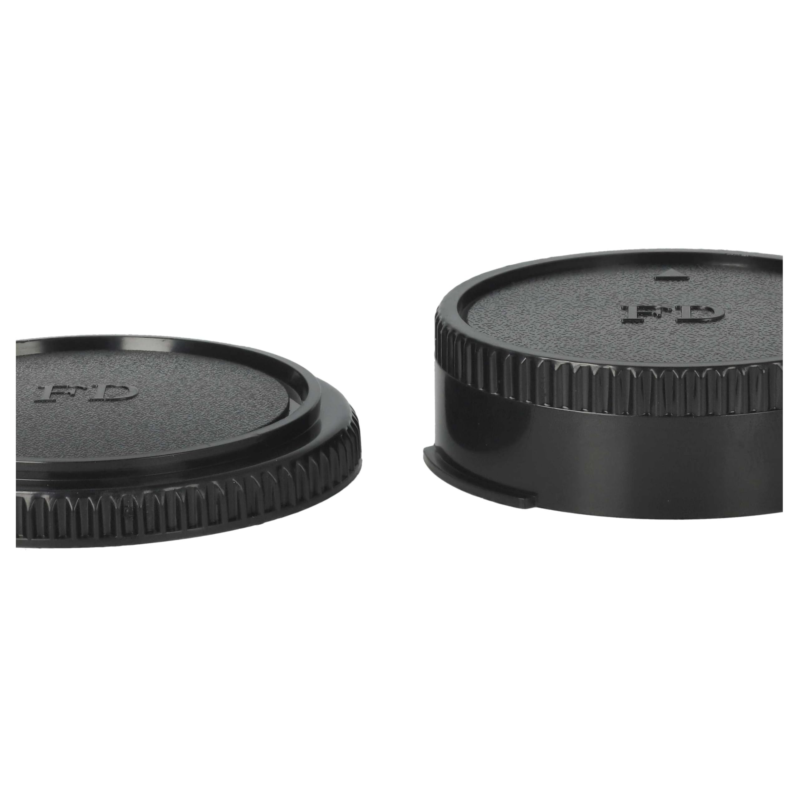 Vhbw Set Di Tappi Per Obiettivo E Corpo Macchina Canon – Tappo Posteriore E Anteriore, Baionetta EF/EF-S, Nero