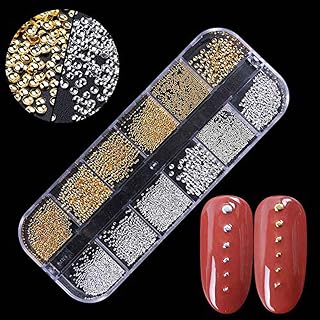 1Case Gold Silver Hollow 3D Nail Art Decorations Mix Metal Frame Nail Rivets Shiny Charm Strass Manicure Accessories Studs (#10)