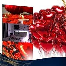 Kit Surpresa Namorados Aljatec 200 Pétalas 6 Velas 3 Balão Coração Romântica Decoração Romantica Namorada