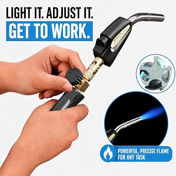 Propane Torch Hose Kit 3.6Ft Trigger Start Adjustable Flame Valve