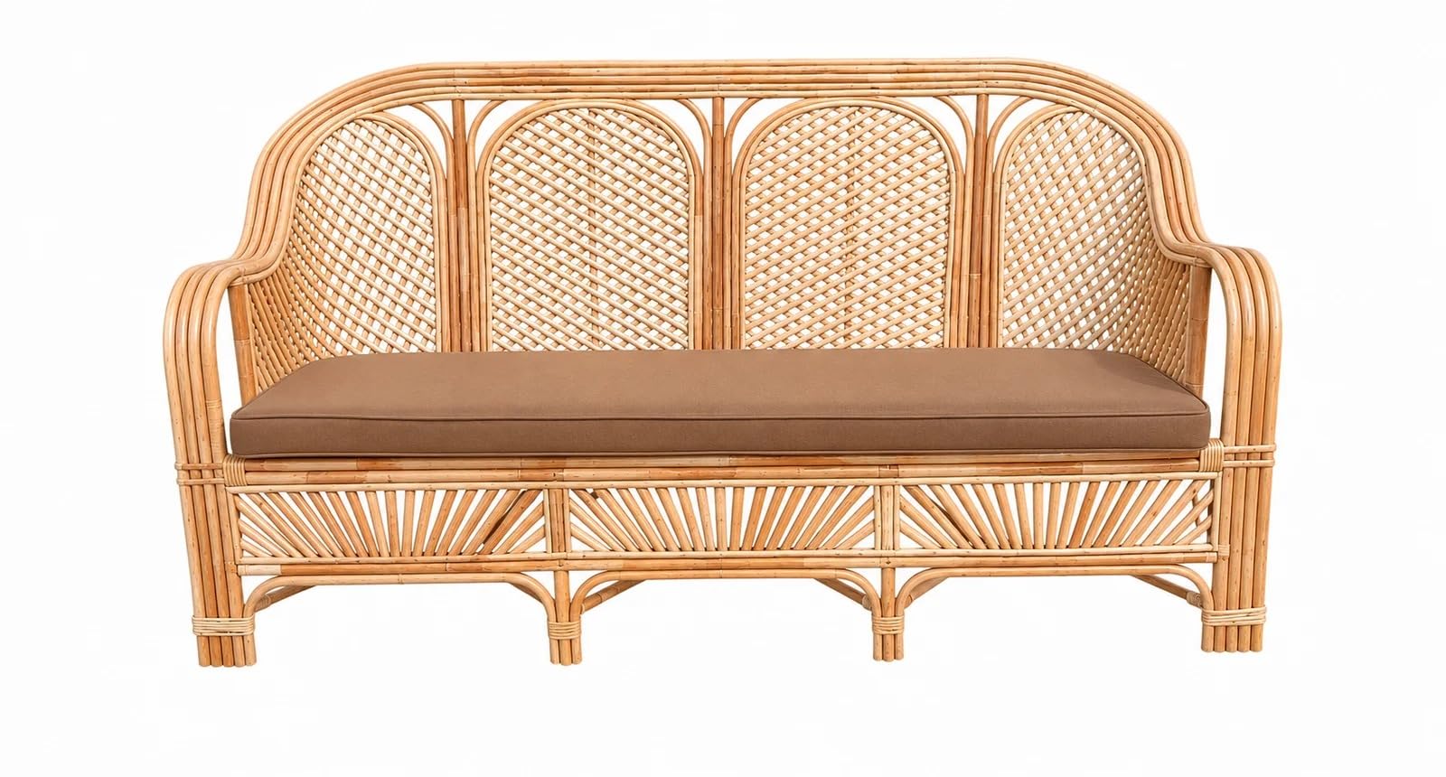 Natural Bamboo Cane 3 Seater Sofa Set with Cushion(kp) | Home & Living Room, 3 Seater, Natural Bamboo Cane, Includes Cushion-image-39