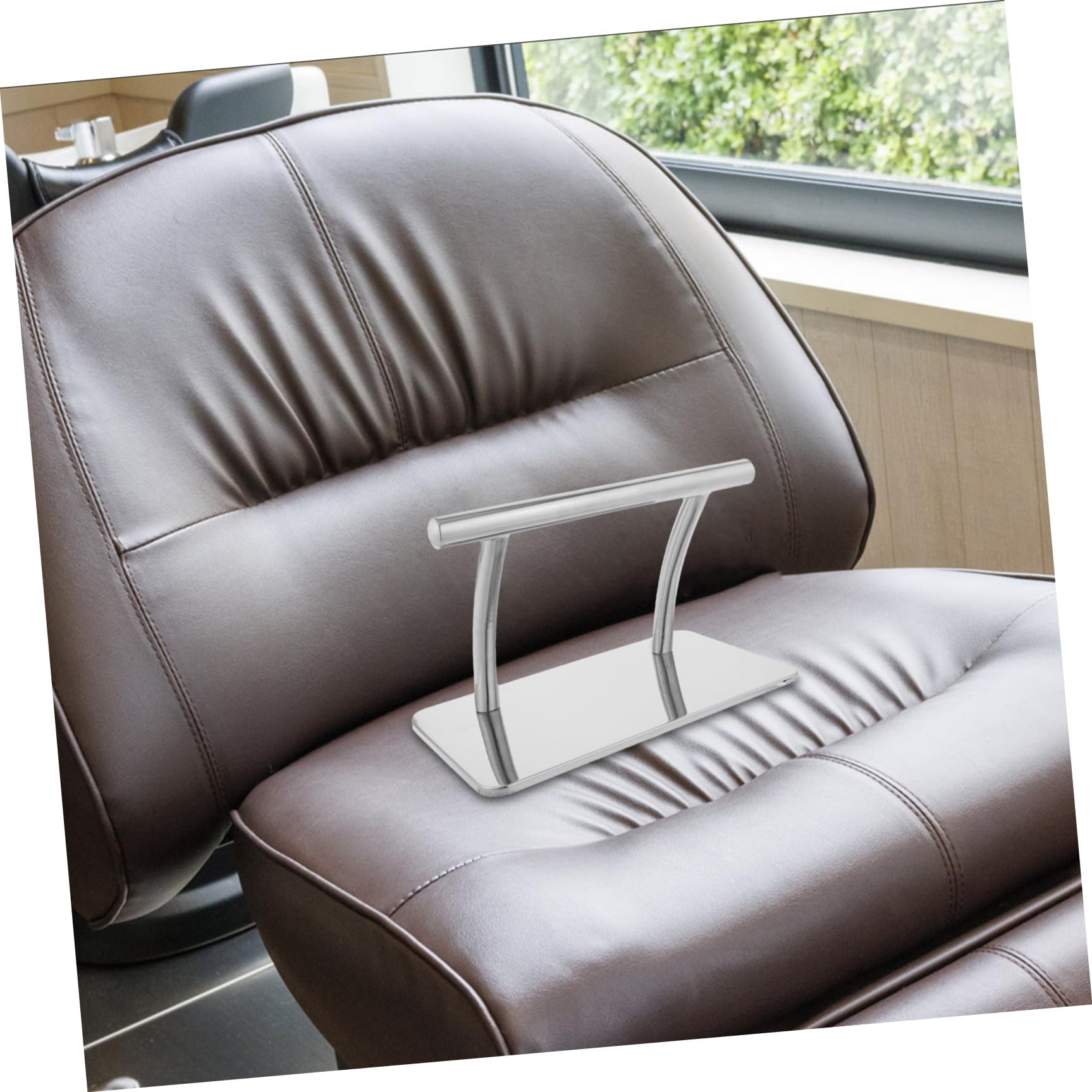 Poggiapiedi Design Ergonomico e Durata Eccezionale in Metallo Argento per Sedia da Salone Accessorio per Poltrone da in Spa Salon