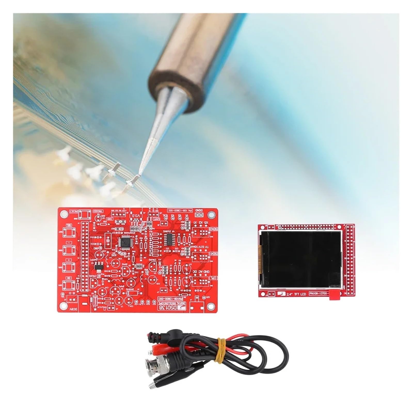 Oscilloscope numérique avec écran LCD TFT 2,4 Pouces, kit d'apprentissage électronique à Monter soi-même, 1Méch./s(Assembled)