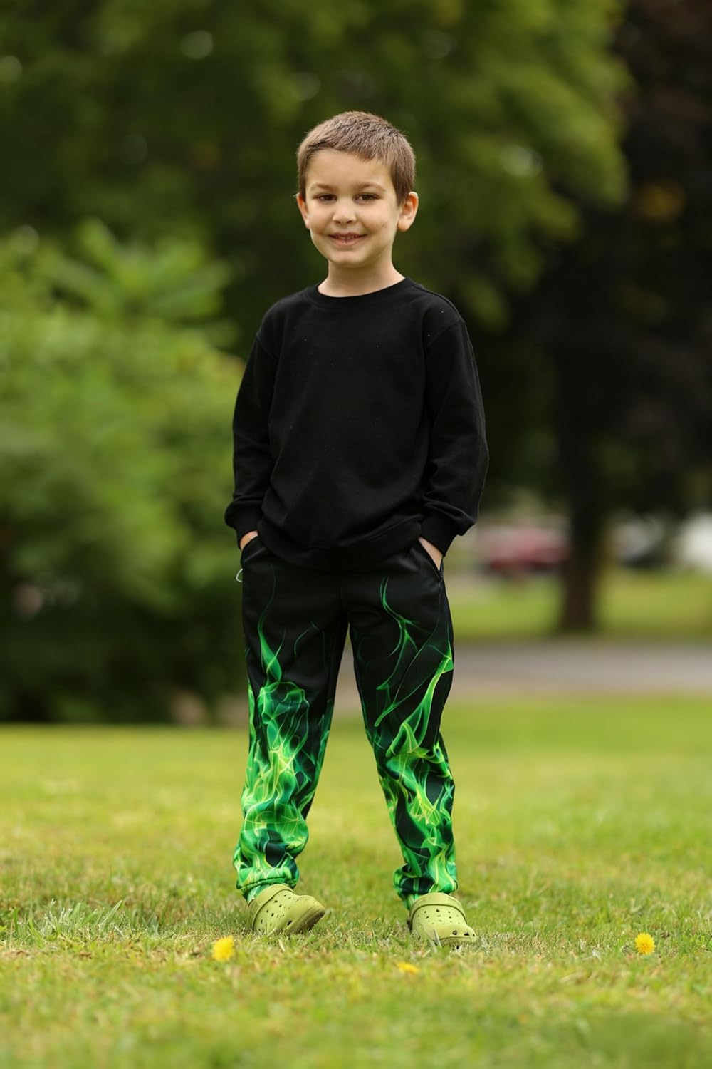 UNICOMIDEA 6-16T Boys Pants Girls Funny Joggers Sports Sweatpants with Drawstring - Image 2