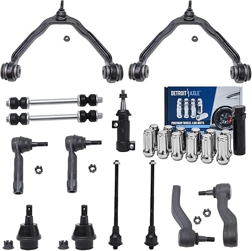 Miniatura 285 de Detroit Axle - 4WD Front End 14pc Kit de suspensión para Ford F-150 F-250 Expedition Navigator, 2 brazos de control superior 2 rótulas inferiores 2