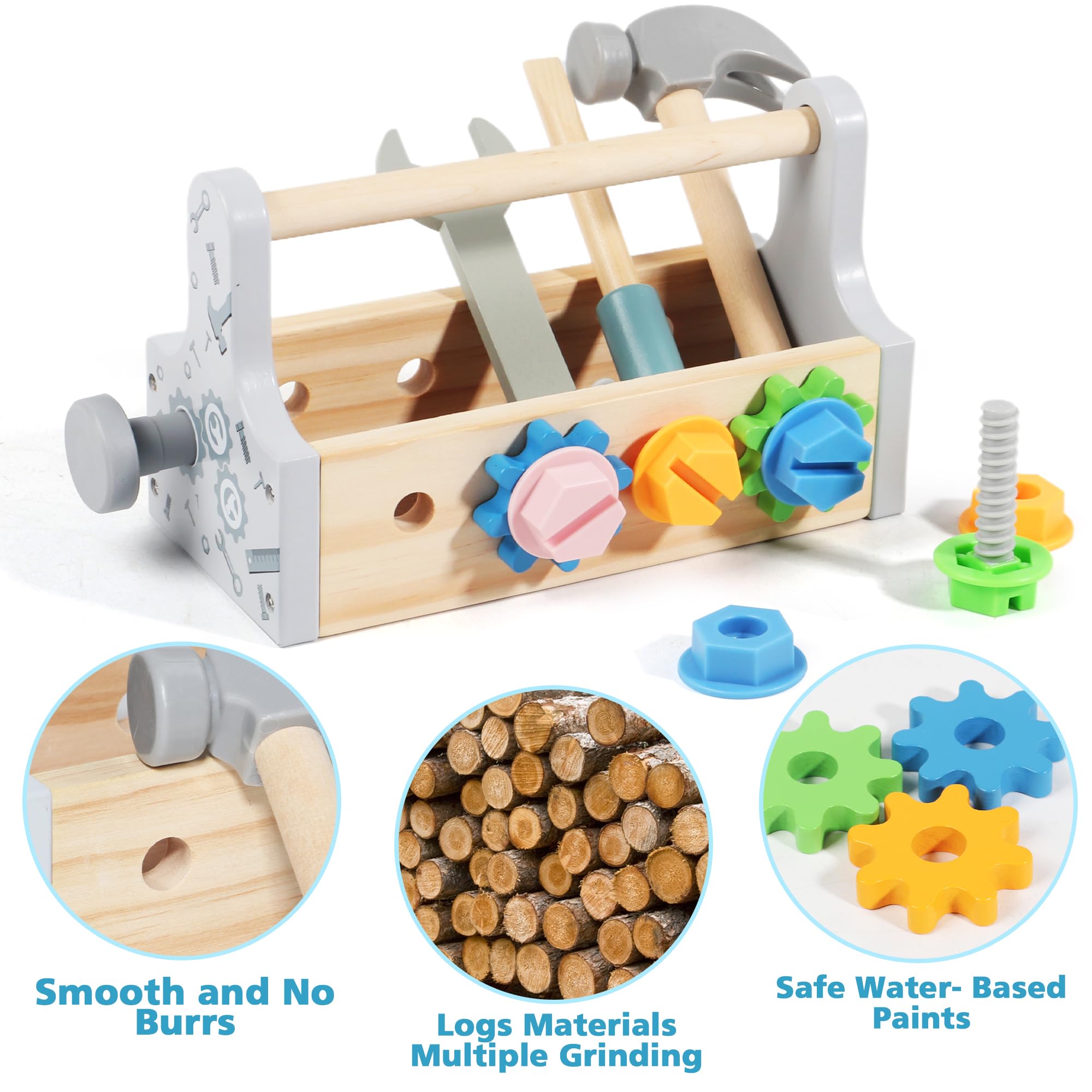 Juguete De Construcción Montessori De 3 Piezas – Avión, Tren Y Coche Para Atornillar – Ideal Para Niños De 3 A 6 Años – Regalo De Cumpleaños O Pascua