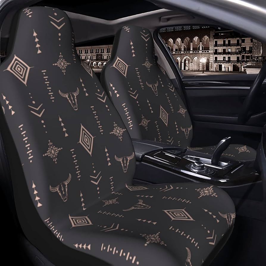 Amazon.com: QZLAN Western Cow Print Car Seat Covers Set of 2