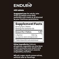 Vista 6 de Endurance Products L - Arginina - Suplemento dietético de liberación sostenida de 350 mg para una absorción óptima - Precursor de óxido nítrico*