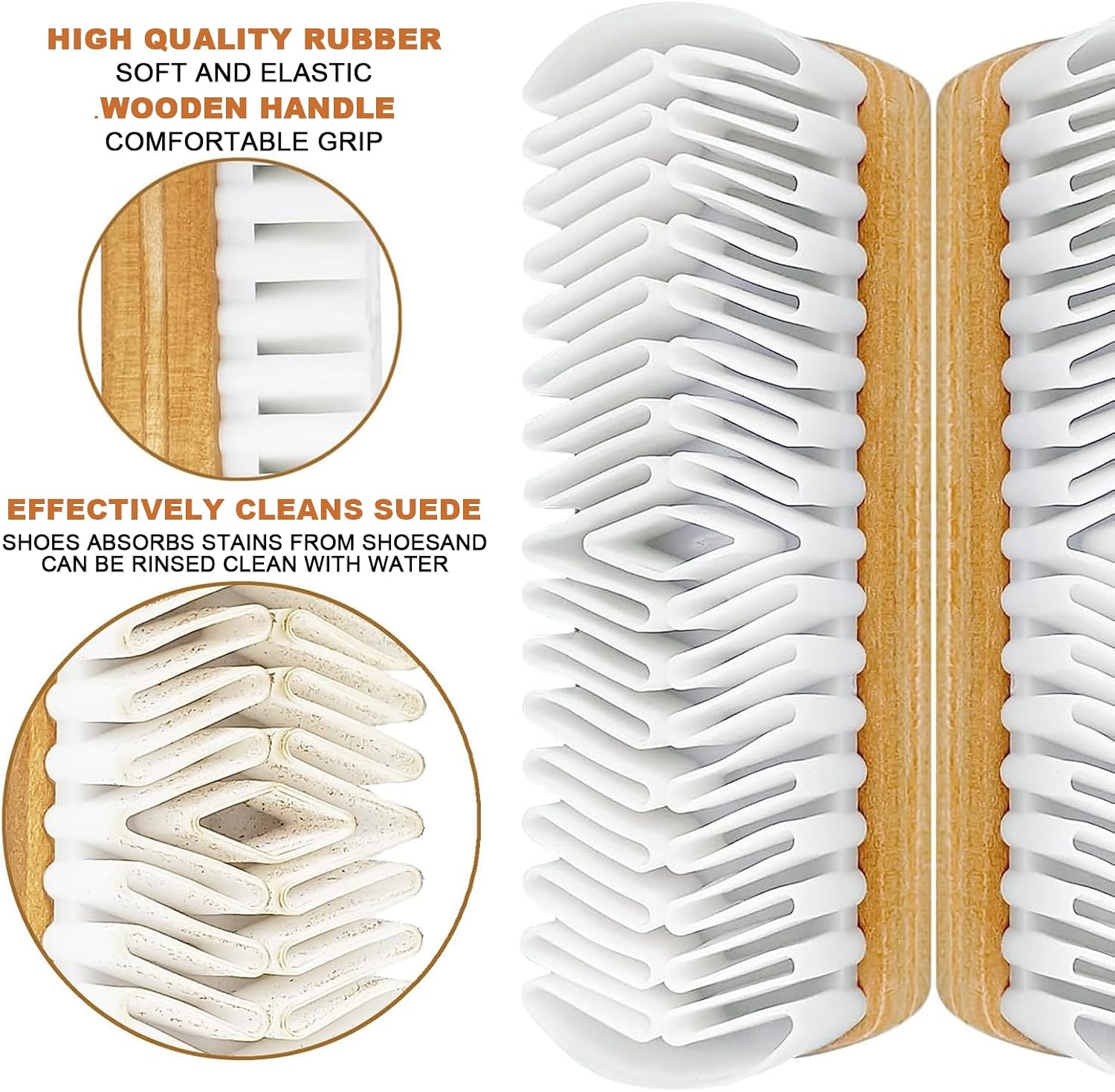 Suede Brush 2 Pack for Shoes Boots Bags Cleaning