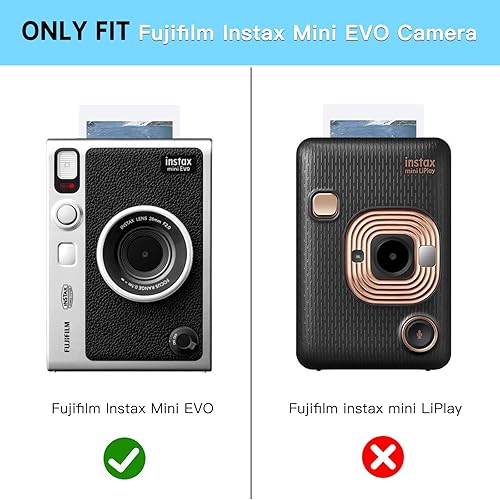 Miniatura 2 de Fintie Funda protectora transparente para cámara Fujifilm Instax Mini EVO, cubierta de PVC duro con correa de hombro extraíble, transparente