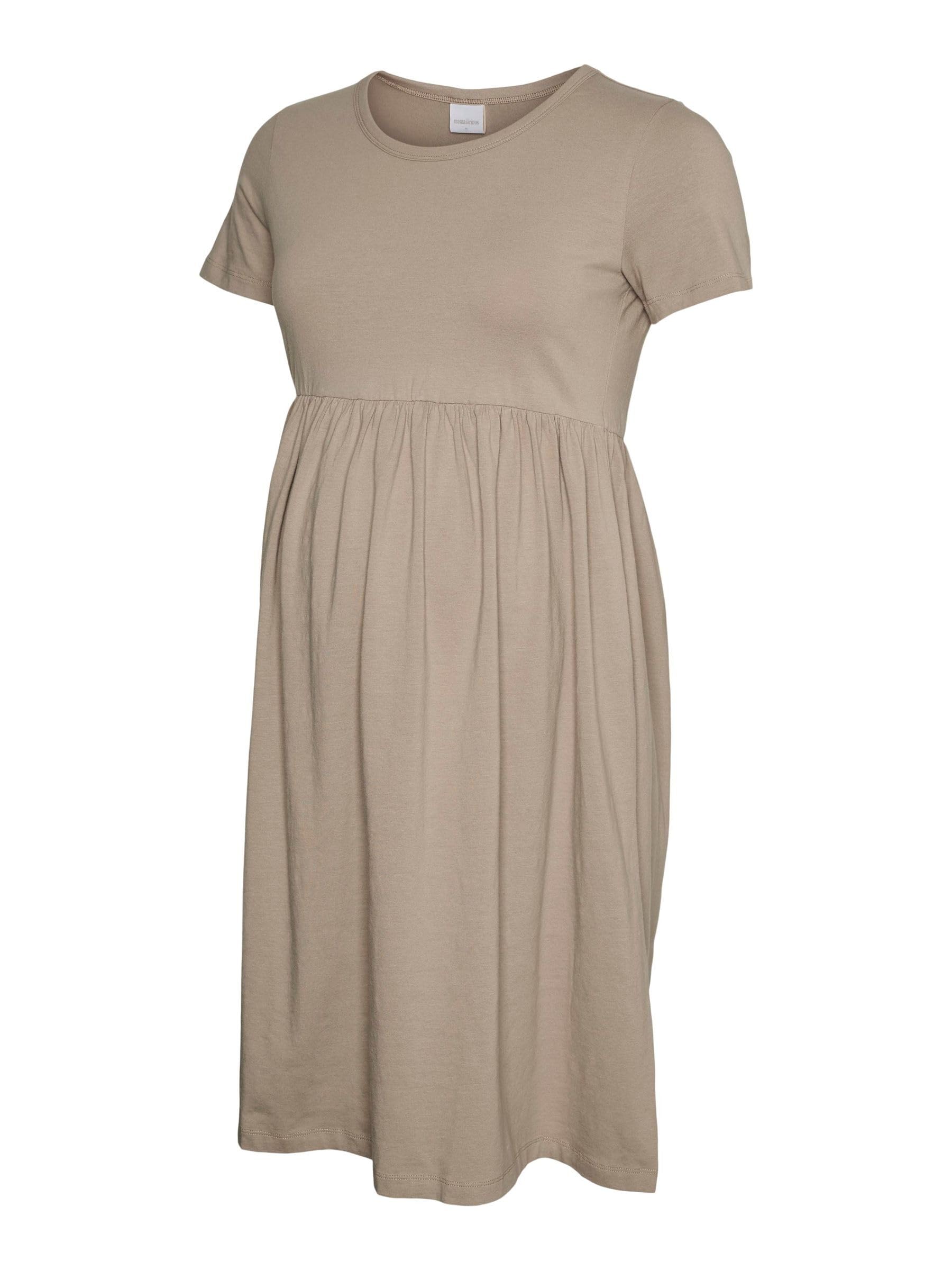 MAMA.LICIOUS Mlmia SS JRS Abk Skater Dress Noos, Moon Rock, L