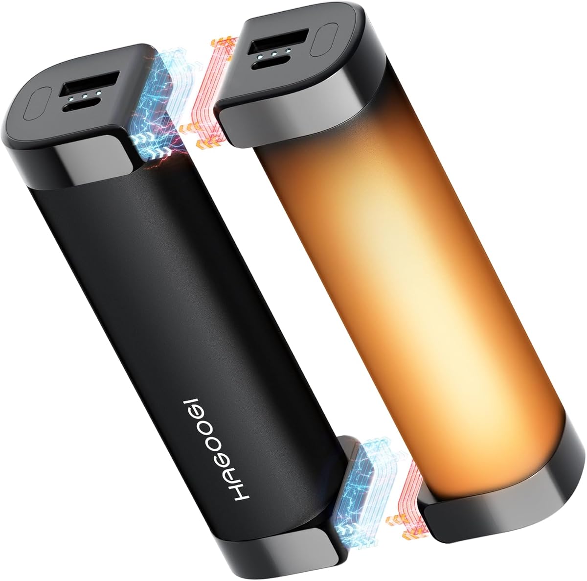 HAGOOGI (Hagoogi) Rechargeable Warmer 360° Full Heating 3 Second Fast Heating 3-Step Temperature Control Electric Warmer Mobile Battery Function Large Capacity Christmas Gift 10000mAh 14 Hours