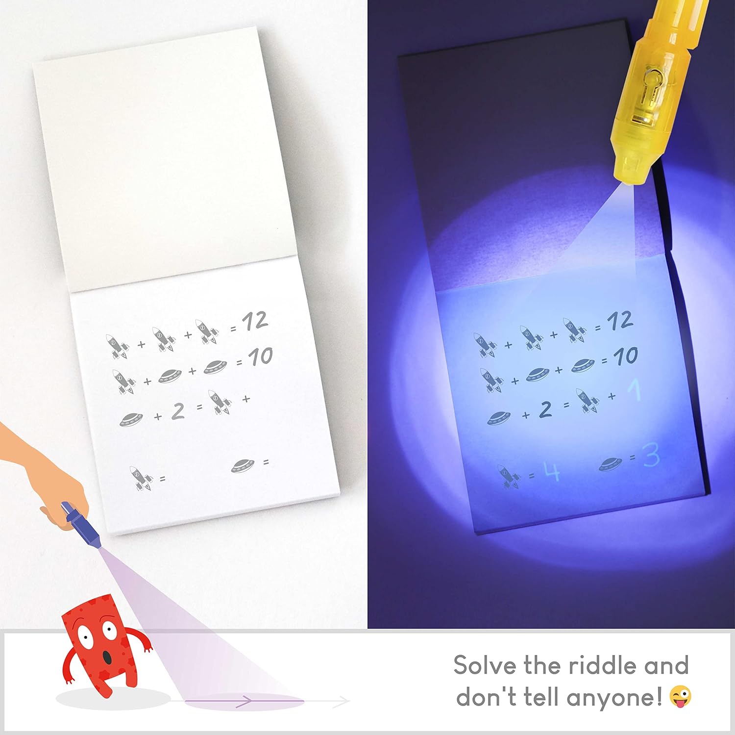 BONNYCO Invisible Ink Pen and Notebook Pack 32 Space Party Favors. Space Themed Party Favors for Kids, Goodie Bags Stuffers, Pinata, Classroom Prizes. Return Gifts for Kids Birthday, Student Gifts