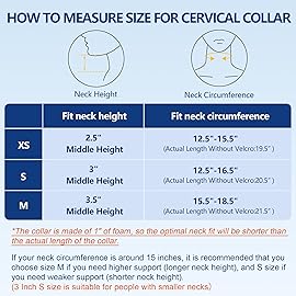 CozyHealth Neck Brace for Neck Pain and Support, Soft Neck Support Relieves Pain & Pressure in Spine for Women & Men, Wrap Align Stabilize Vertebrae Foam Cervical Collar for Sleeping (Black, S, 3 Middle Height)