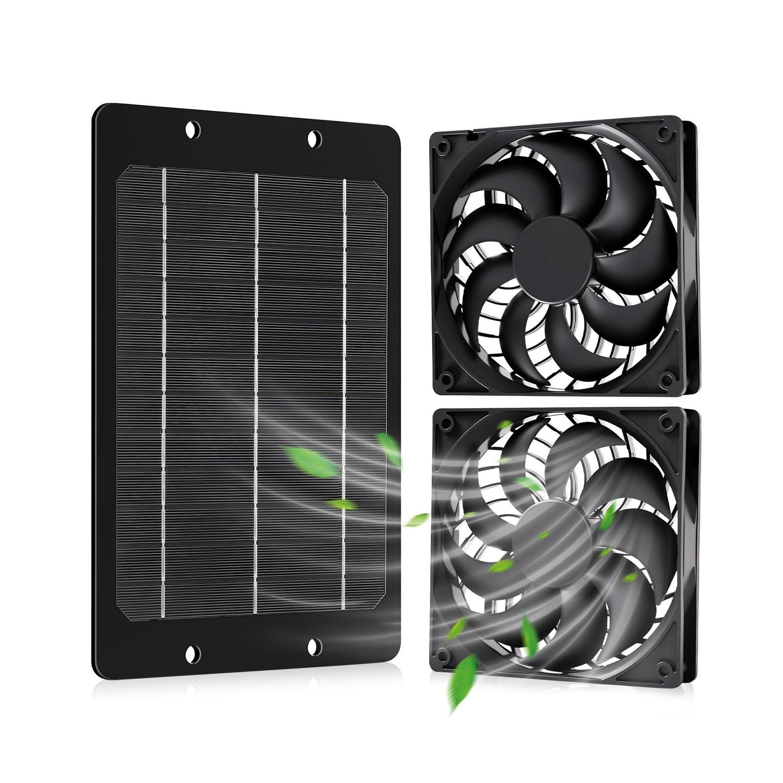 Zestaw wentylatorów solarnych z panelem do szklarni, kurnika, szopy na poddaszu, zasilany naturalnym światłem, cyrkulator powietrza, chłodzenie, przestrzeń dachowa, zestaw wydechowy, pilot